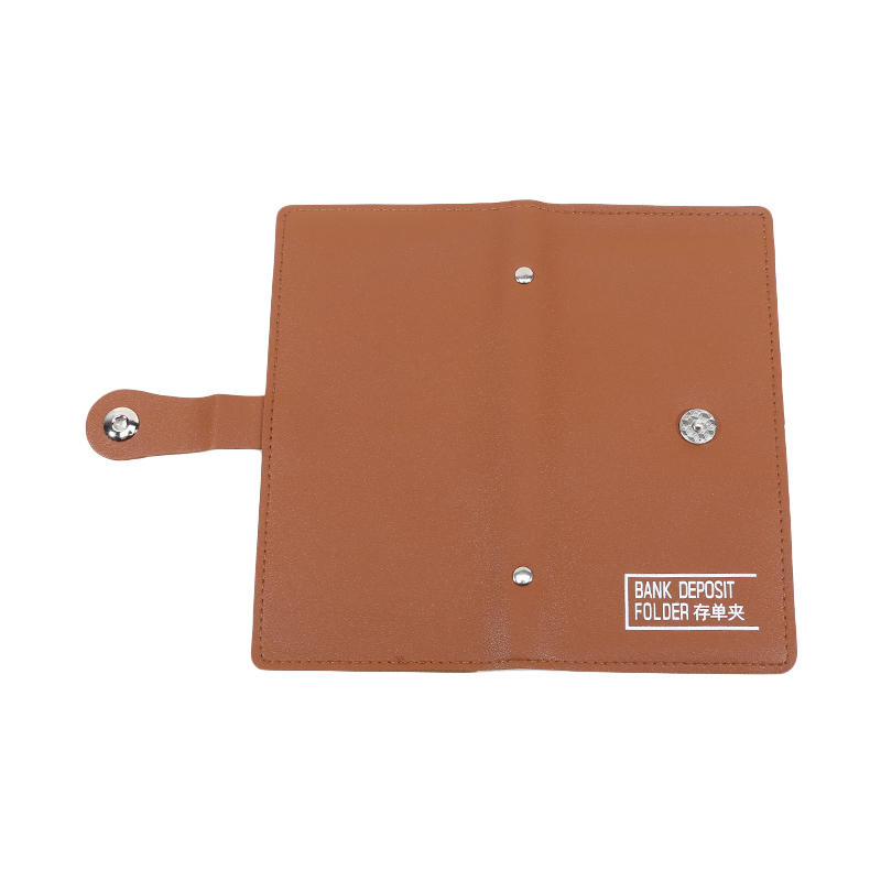 PU Leather Deposit Certificate Holder Transparent Bill Receipt Payment Cash Storage Book Office Classification Organizer Pouch