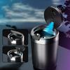 Ash Tray Car Ash Tray Aluminum Cup Alloy Ash Tray Aluminum Cup Portable Car Ash Tray Detachable LED Light Cup Holder Detachable