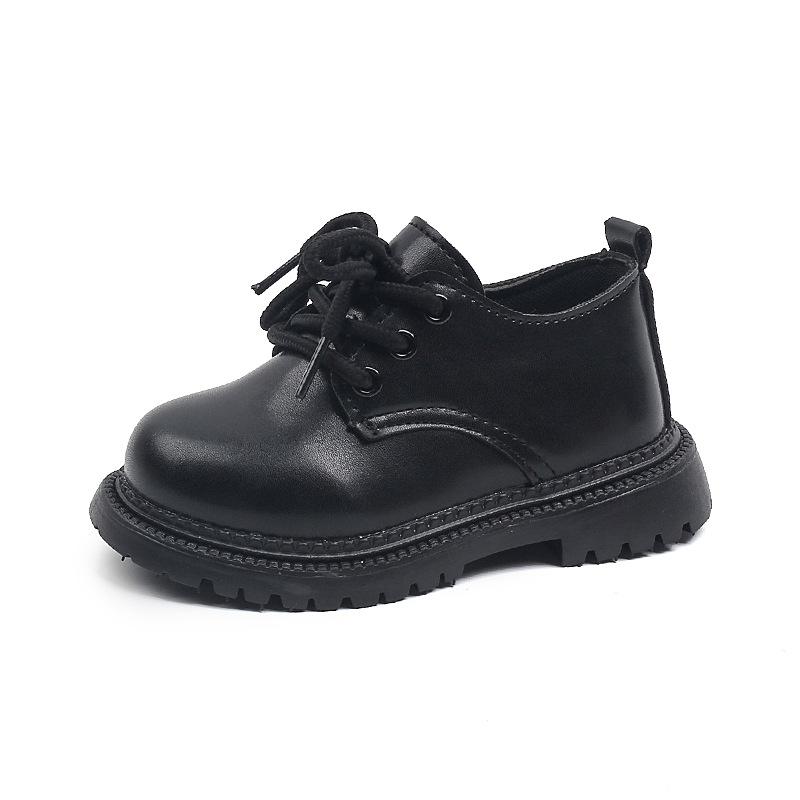 2024 Mädchenschulschuhe für Uniform Großbritannien Jungen Mode Schnürschuhe Kindermode Lässige Slipper Rundzehen Rutschfeste Kinderschuhe