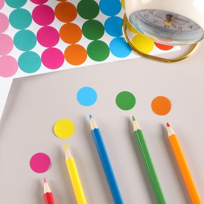 6 Sheet Colored Dot Stickers Round Color Coding Labels Polka Circle Dot Label Sticker for Office,Classroom Party Decoration