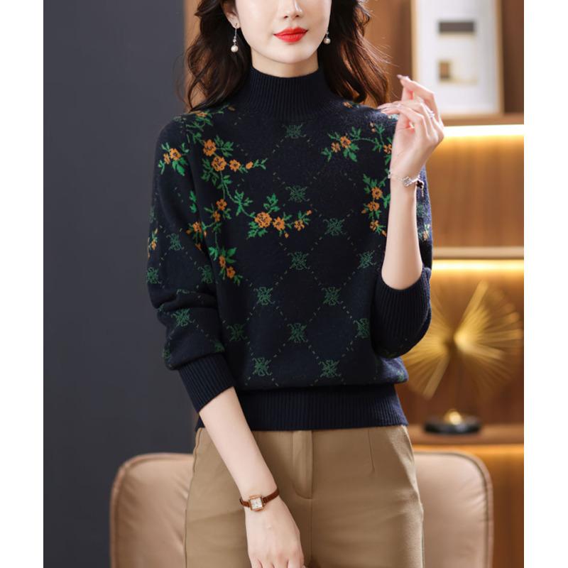 Pulover tricot cu gât înalt de iarnă pentru femei Pulover cu mânecă lungă tricot de dimensiuni mari