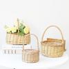 Willow Woven Princess Handbag: Floral Basket, Wedding Gift, and Pastoral Flower Arrangement Souvenir