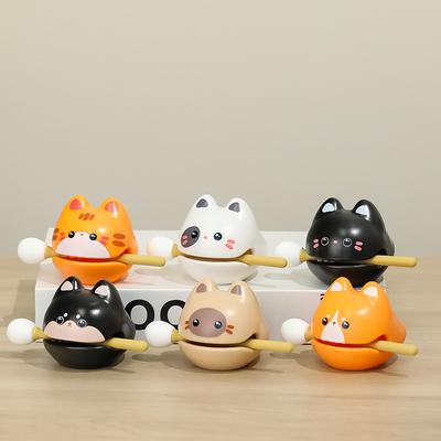 Niedliche Cartoon Kleine Holzfisch FigurBüro Schreibtisch Workstation Lustige Dekoration Stimmungsstabilisierendes Geschenk