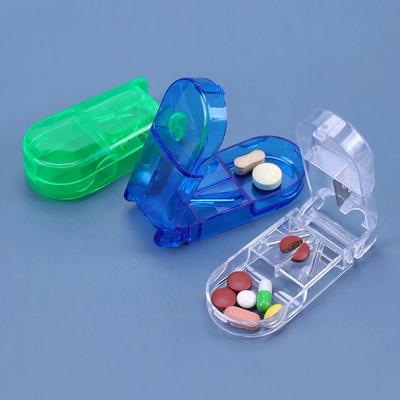 1 coupe-pilule portable, diviseur, stockage de médicaments, séparateurs de comprimés, trancheur, étuis à pilules à domicile, distributeur de pilules