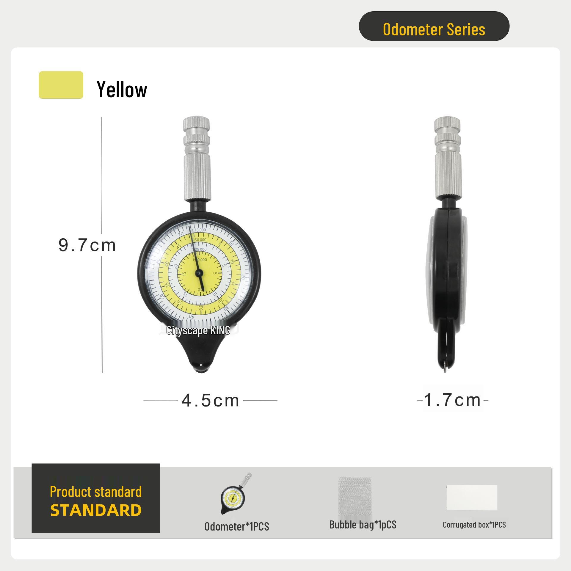

Map Rangefinder Orienteering LX-3: Multifunctional Map Mileage Measuring Instrument жёлтый