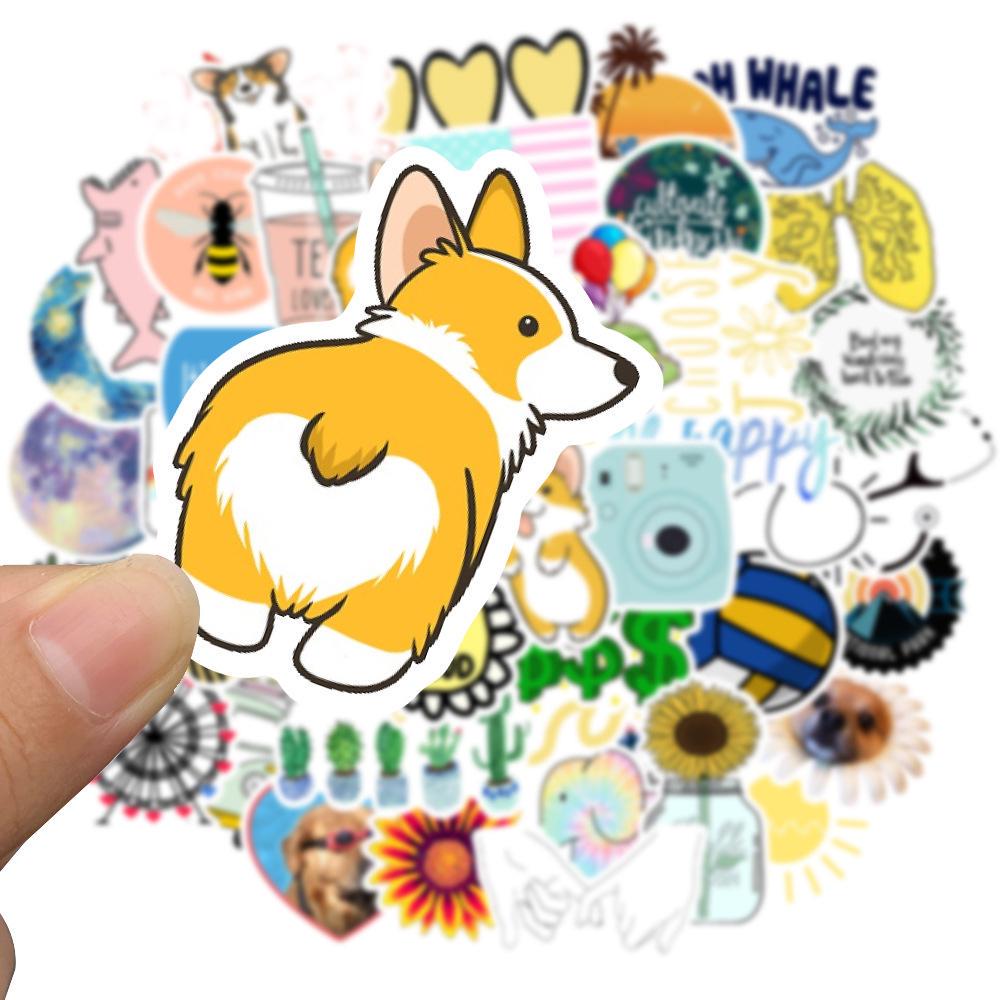 Vsco Cute Stickers for Hydro Flask[50pcs] Ins Vinyl Sticker