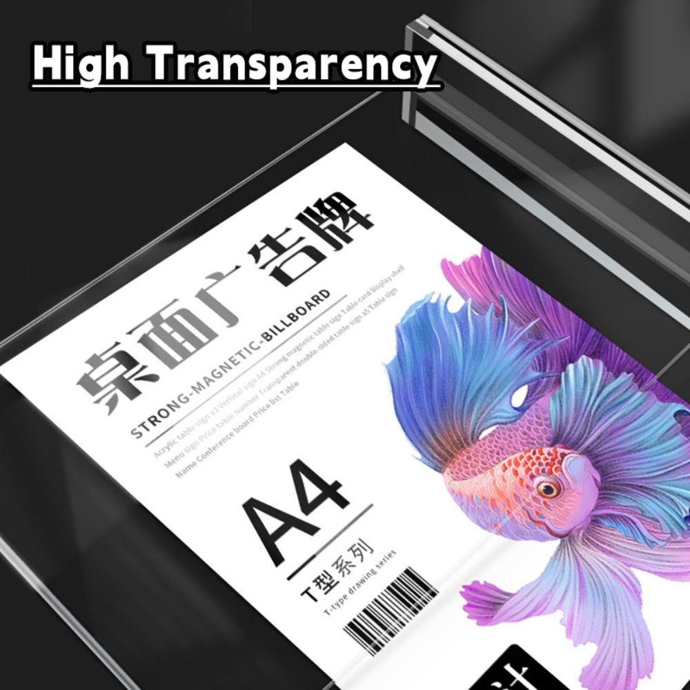 A4/A5/A6 Menu Stand Holder Double Side Clear Ad Frame High Quality Photo Holder  Hotel