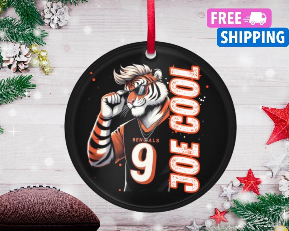 Burrow Christmas Ornament Bengals Fan Cincinnati Football XMAS Ornament Joe Cool Unisex T-Shirt S