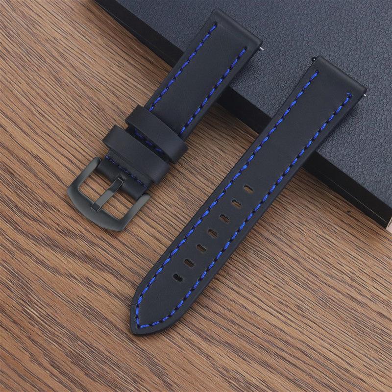 High-end Quick Release Genuine Leather Retro Men's Watch Strap - Crazy Horse Leather 18/20/22/24mm