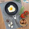Set 3 Poêles à Frire Antiadhésives à Induction 18-20-24cm, Aluminium Forgé Briebe Black Titanium Noir