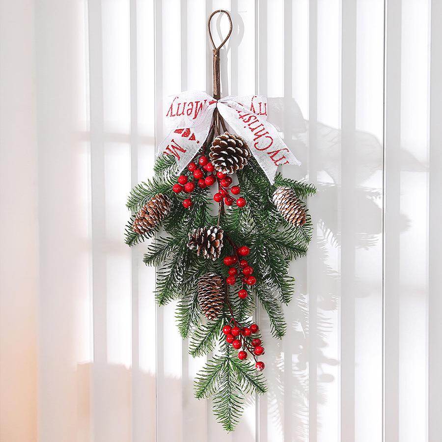 Old Man Snowman Wooden Ladder & Letter Sign Christmas Tree Ornaments for Door & Window Decorations