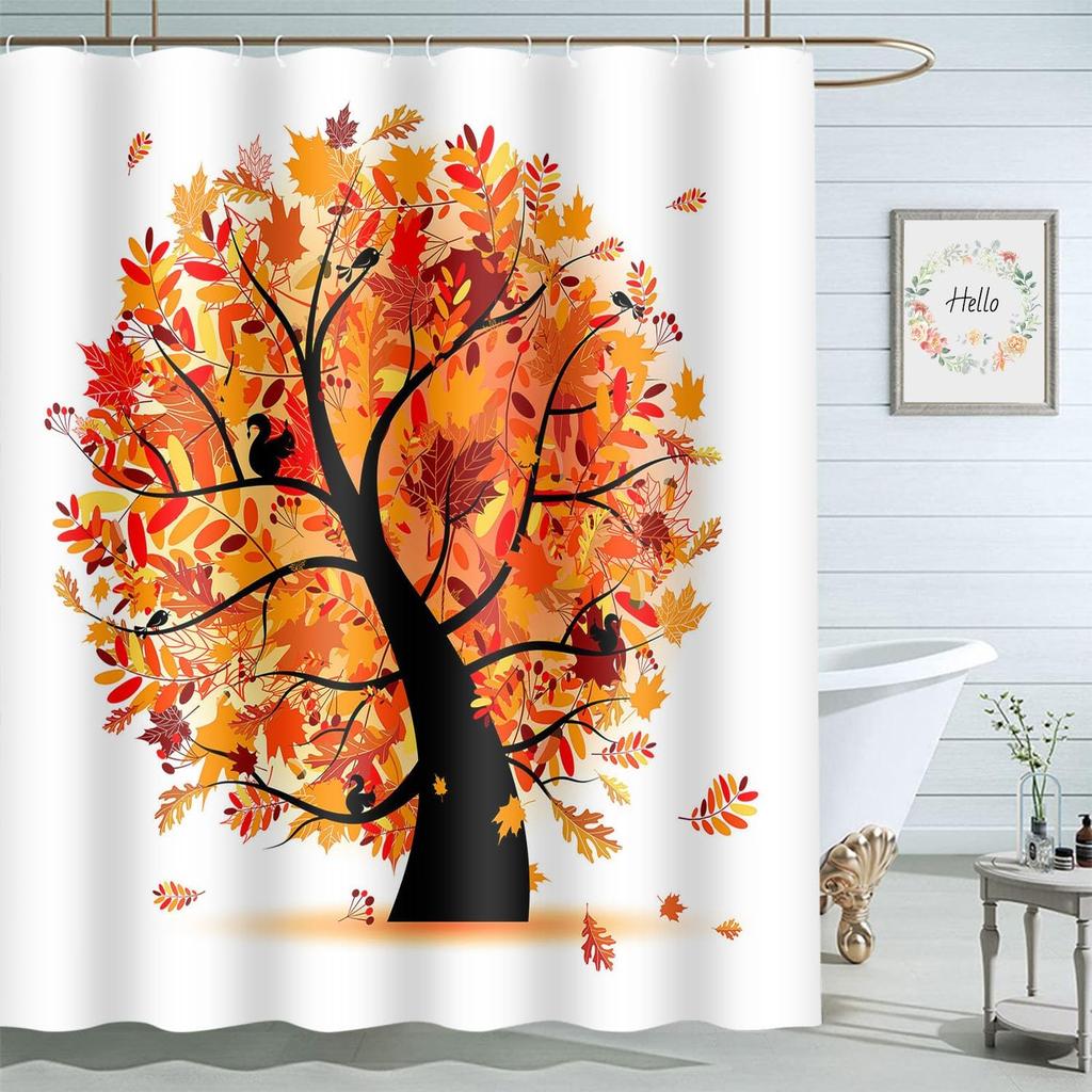 Colorful Circle Art Rainbow Shower Curtains Bathroom Curtain Waterproof with Hooks 72x72 Inch for Men Women Boys Girls