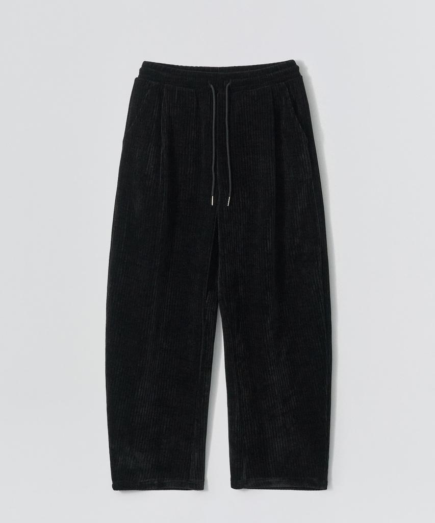 EZIO Roy Velvet Banded Pants_Black