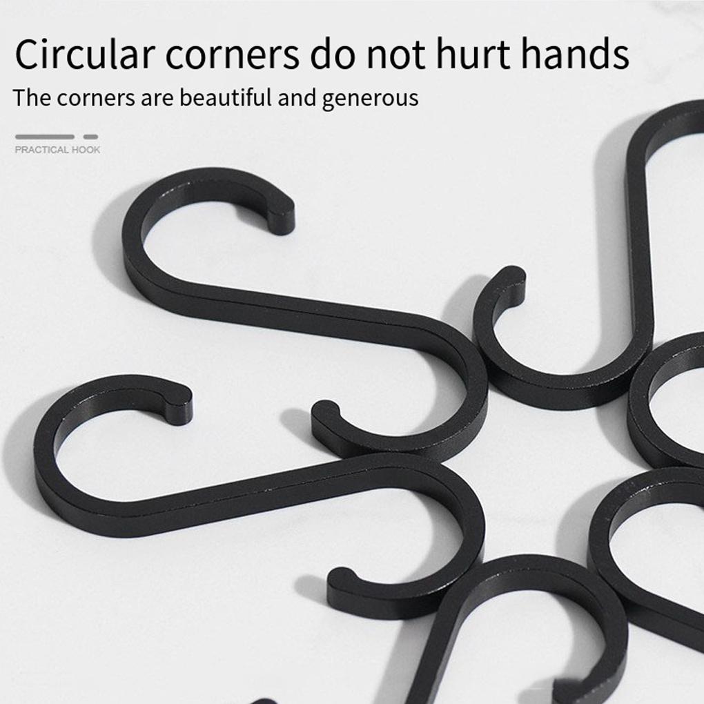 7pcs/set Heavy-Duty Kitchen Shelf Organizer For Maximized Storage Space Rack Wall Mounted Hook Rack