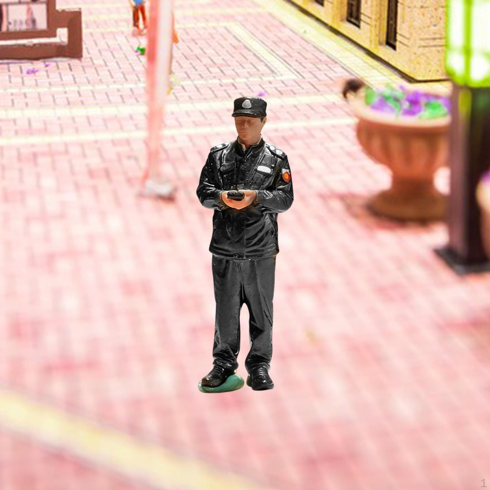 1/64 Diorama Man Figure Street People Model Collection Display Miniature Figurine for Table