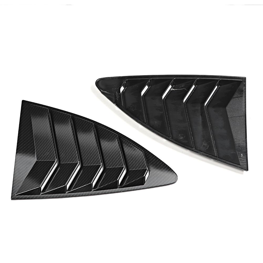 2pcs Rear Window Louvers Spoiler Carbon Fibre Texture Fit for Subaru BRZ 2013 2019