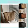 Stylish Large Capacity Women's Commuter Tote Bag In Chic Black Khaki And Brown Colors