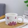 Big Ears Hand-Painted Ceramic Style Coffee Couple Cup Simple Korean Hand-Painted Cup