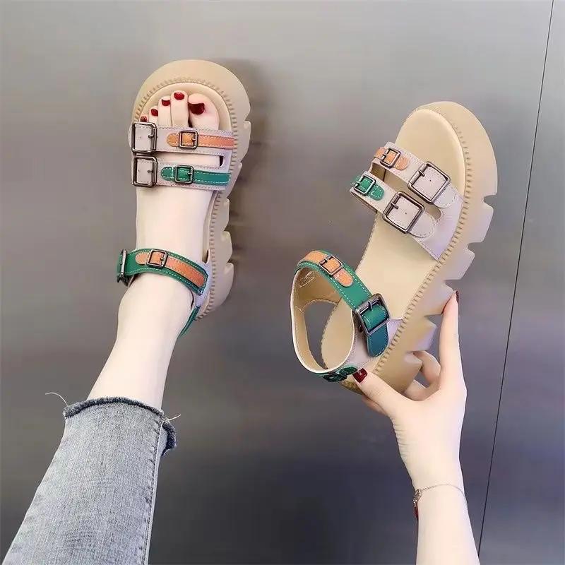Open Toe Round Tip On Ladies Shoes Sale Original The Best Sandal High Quality Vintage Wholesale Luxury 2025 Pvc Women's Sandals