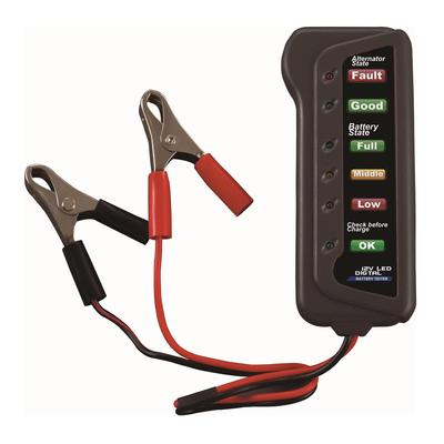 12V Car Battery Alternator Tester, 12 Volt Vehicle Alternator Test, 6 LED Light Display Indicates Condition,Charging System Analyzer