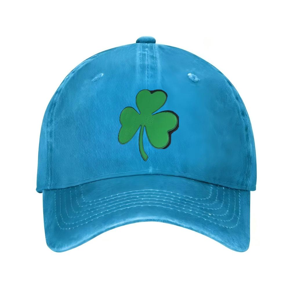 Kleeblatt-Print Baseballkappe Verstellbar Atmungsaktiv Polyester Lässige Mütze für den St. Patrick's Day