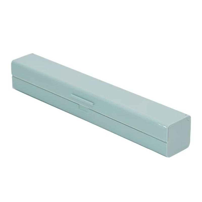 Kjøleskap Plastic Wrap Cutter Rustfritt stål Blad Klingfilm Dispenser Bakepapir Oppbevaringsholder Kjøkkenverktøy
