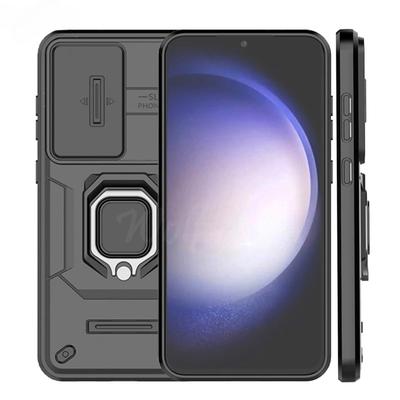 Shockproof Case For Samsung Galaxy S24 FE Case Samsung S24FE Ring Holder Magnetic Back Cover For Samsung S24 FE Push Window Case