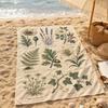Botanical Herb Chart Beach Towel Cottagecore Nature-Inspired Wildflower Print Summer Pool Travel Towel