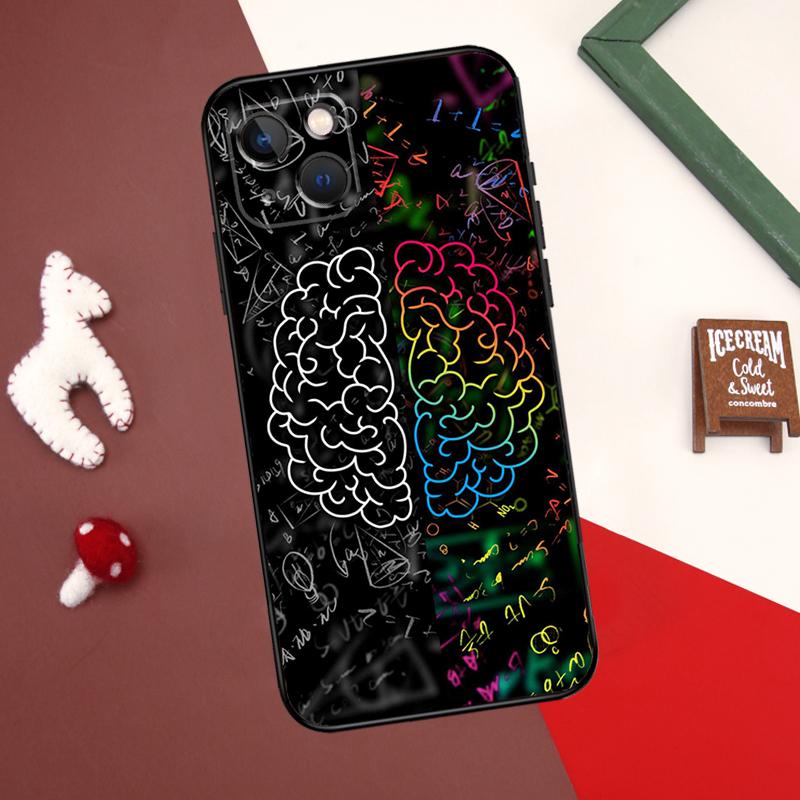 Brain Art Case For iPhone 13 12 11 14 15 Pro Max 7 8 Plus X XR XS Max 12 Mini SE 2020 2022 Cover Coque