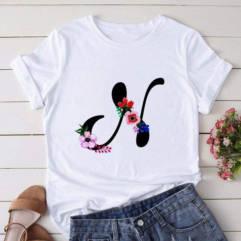 Women S Letter Printed T Shirt Girl Harajuku Short Sleeved O Neck Tees Shirt Female Summer
