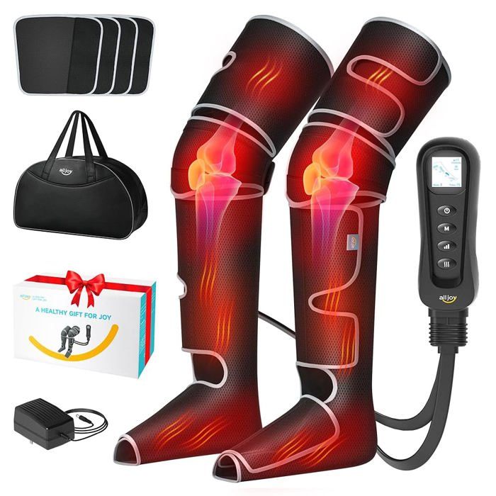 ALLJOY Leg Massager for Circulation, Gifts for Women Dad Mom, Leg Massager with Heat and Compression