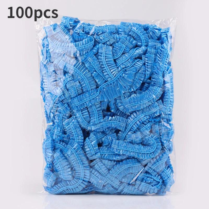 Disposable Shower Cap Covers Sauna Accessories Transparent And Waterproof Disposable Hair Caps Bathroom Products Home фото