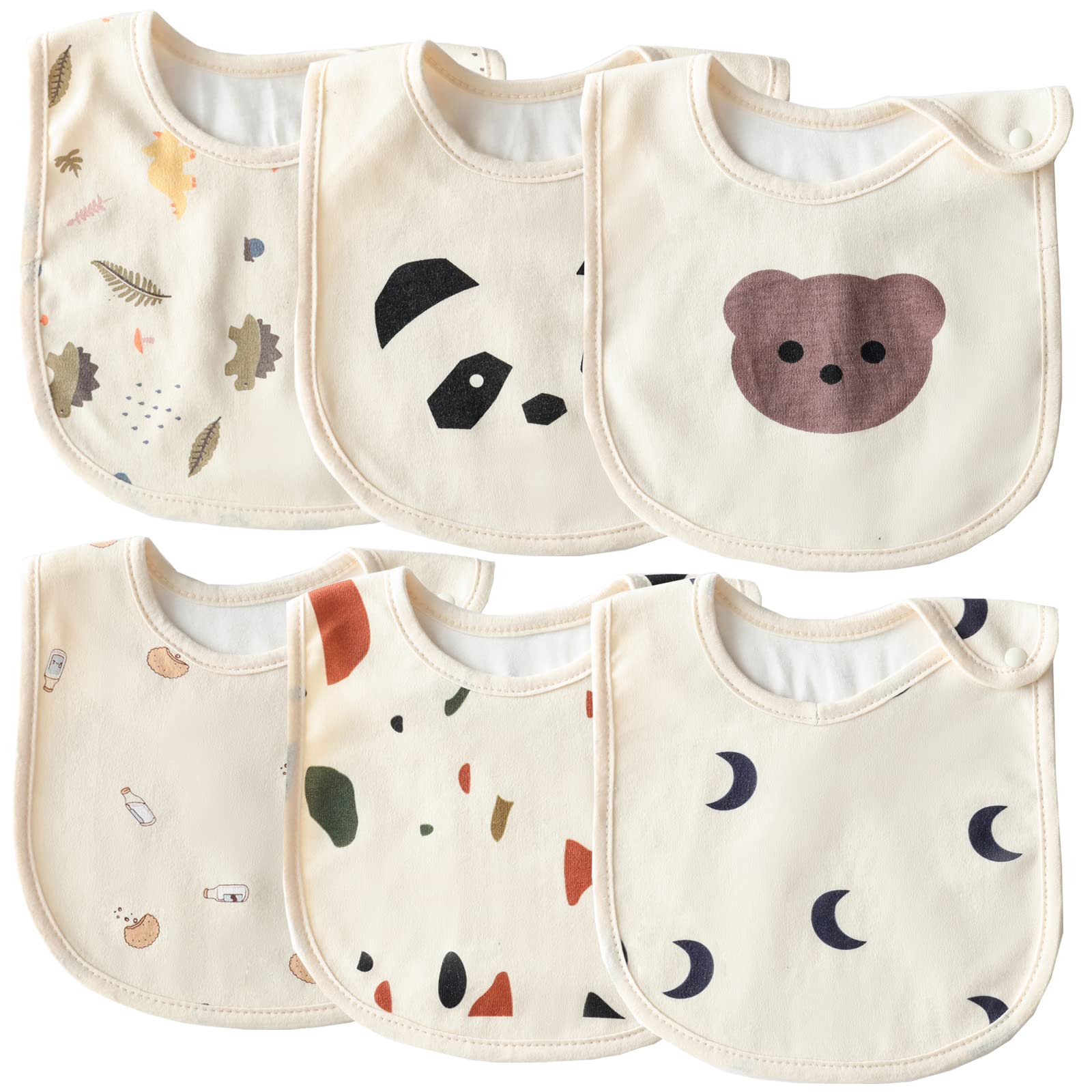 

GoUseGo Baby for Boys and Set of Nordic Style Baby Feeding Bibs for 1 Year 2 Year 3 Year Baby Food Baby Baby Shower Gift Bibs, Waterproof, Girls, 6,