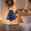 Mini Albero di Natale da Tavolo in Fibra Ottica con Puntale a Stella Trasparente YUETJIN Albero verde alto 60 cm