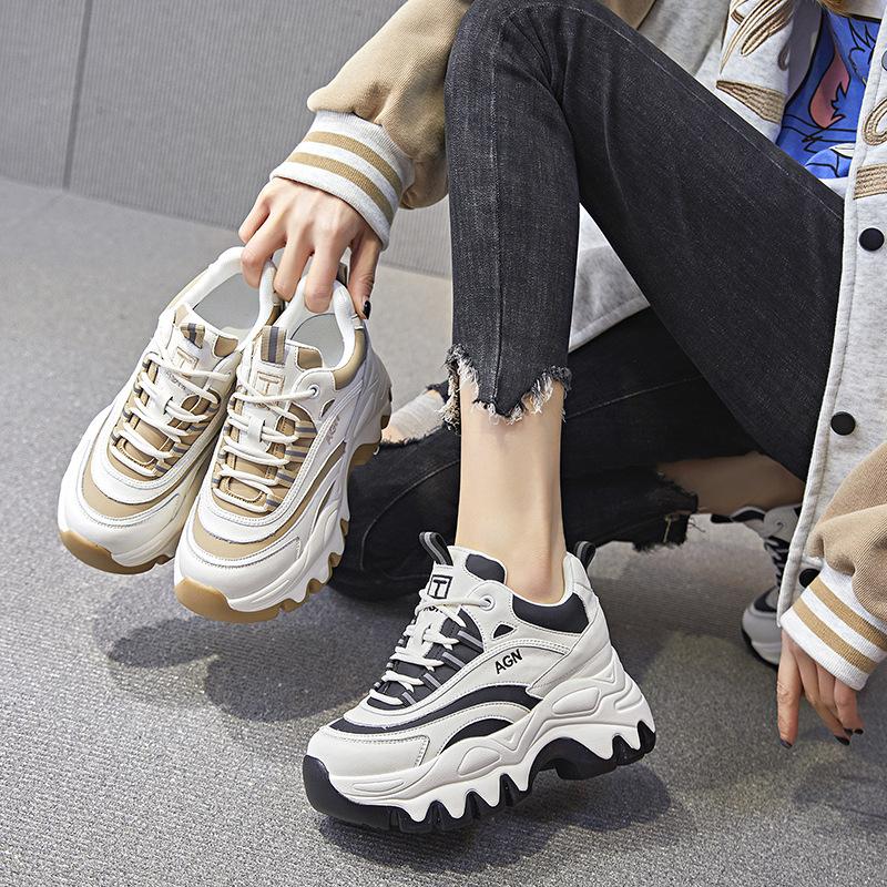 Dad Shoes, Women's Casual Shoes, Versatile Thick-soled Sports Single Shoes, High Heels