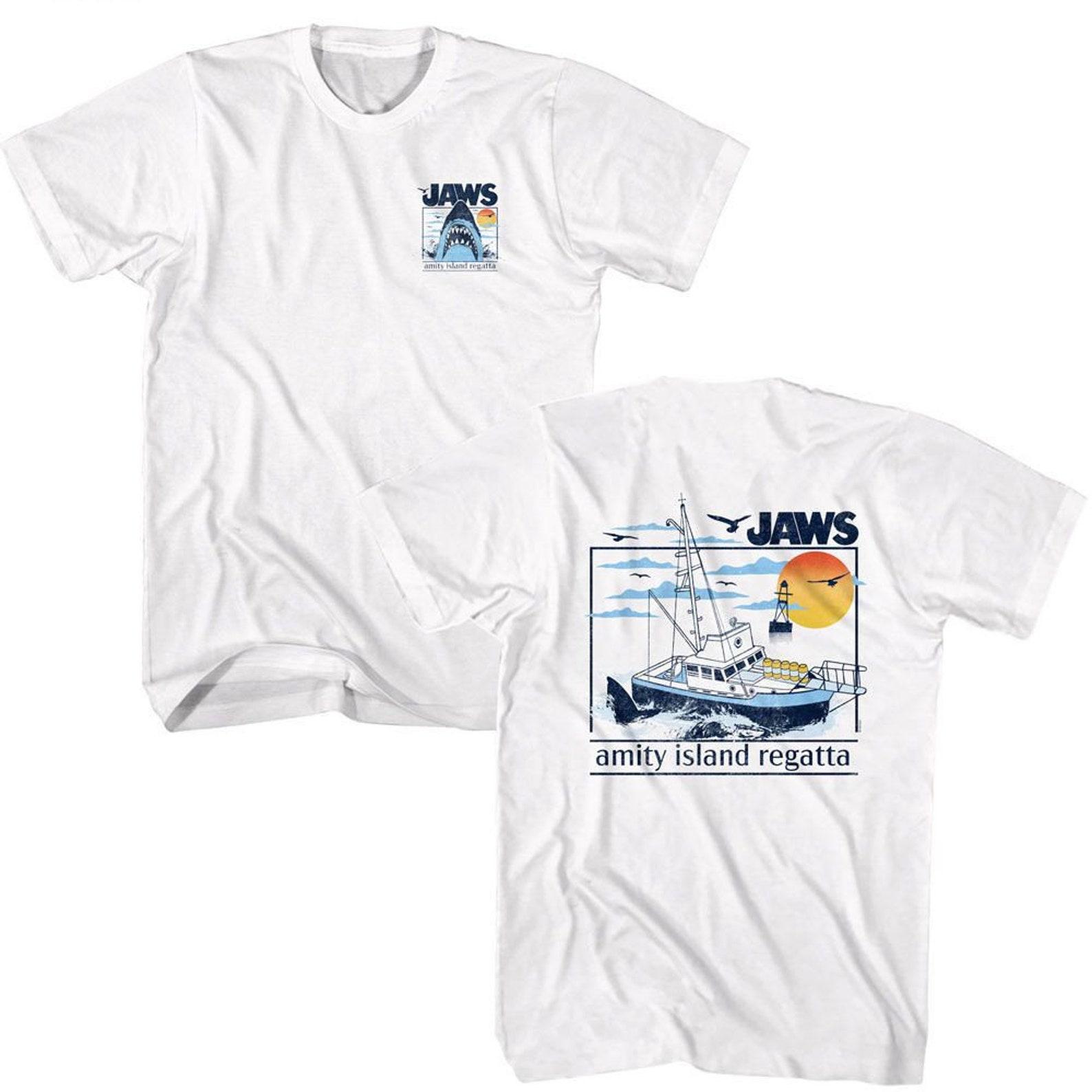 Jaws Amity Island Regatta White Adult T-Shirt 4XL
