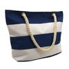 APOSITV Women's Striped Canvas Tote Bag, MarineOutdoor Design, Large Capacity, Striped (Blue)