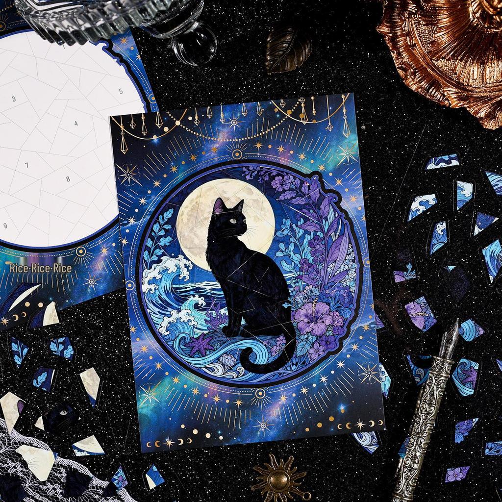 ZABC Star River Broken Dreams Series: 3 PET White Card Background Scenery Stickers for DIY Decoration