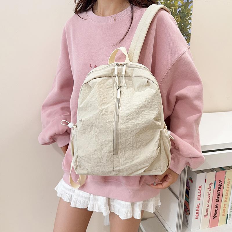 Schoolbag High school schoolbag Female college student lightweight travel bag Simple casual backpack Men's fashion large-capacity backpack