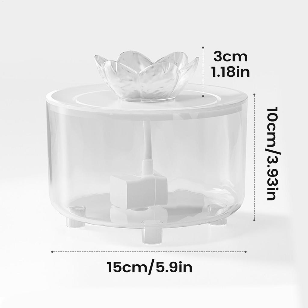 Cat Water Fountain USB Electric Low-Noise Automatic Cat Water Dispenser For Small Medium Large Breeds Bedroom Balcony Garage