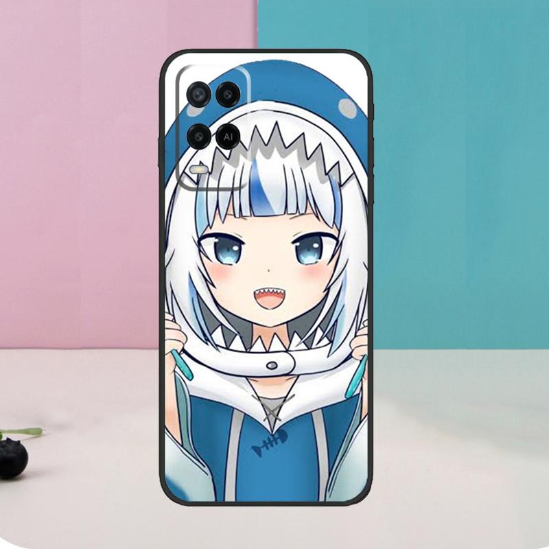 Gawr Gura Hololive Anime Case For Oppo A60 A80 A40 A15 A16 A17 A57 A94 A74 A54 A76 A96 A18 A38 A58 A78 A98 A5 A6 Pro