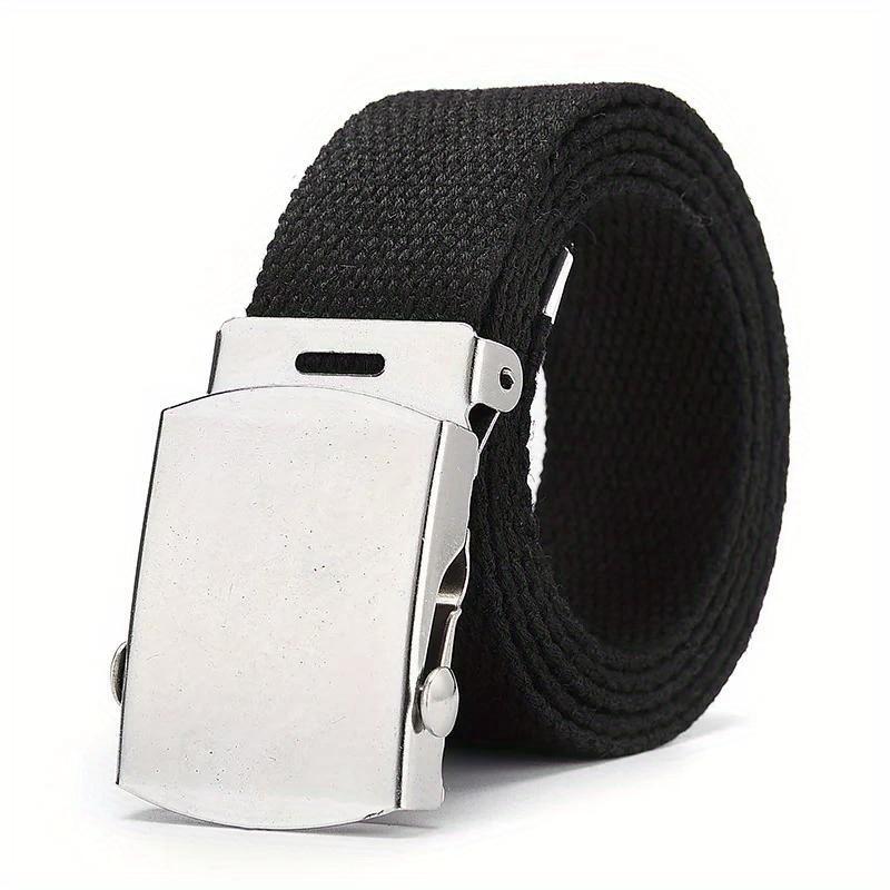 

1pc Men Belts Canvas Big Size Women Waistband Korean Fashion Casual Teenage Woven Belt 110cm чёрный