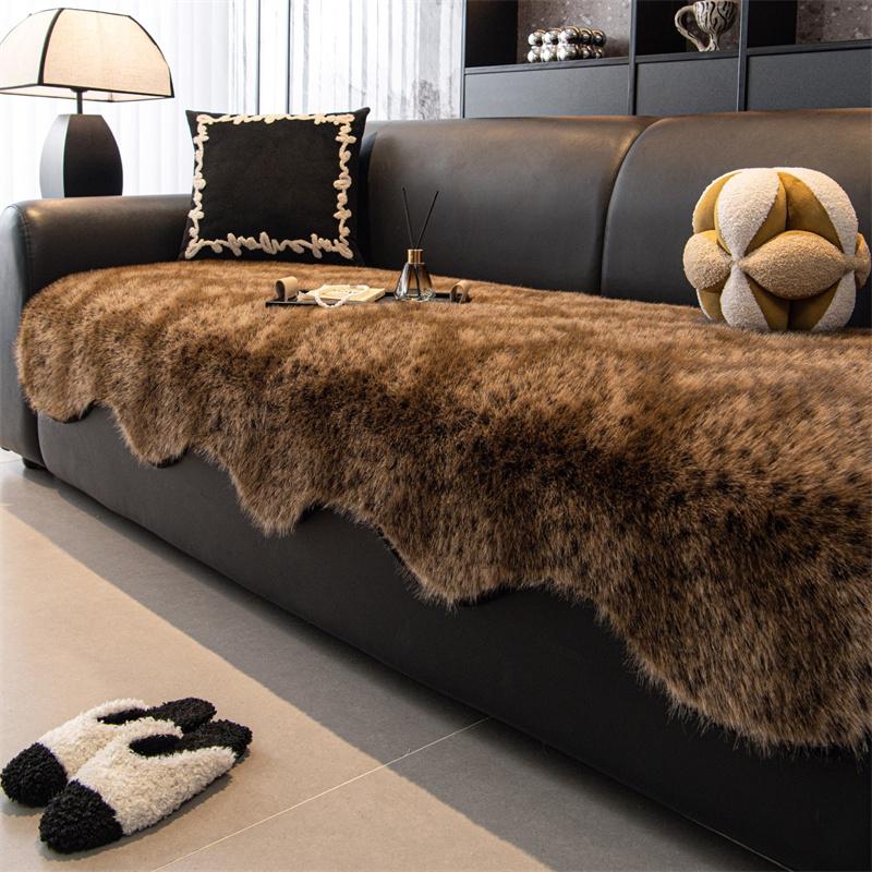 1PC Thicken Plush Sofa Pad Cover Anti-slip Winter Warm Sofa Towel Covers Pets Kids Couch Mat Slipcover for Living Room 