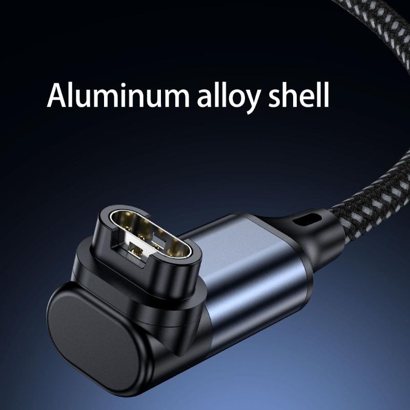 Fast Charging Aluminum USB C To USB A Charging Cord Soft Braided For Watches Power Cord
