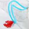 Red Crab Pendant Necklace - Summer Beach Ocean Style, Exaggerated Hip-Hop Accessory for Women.