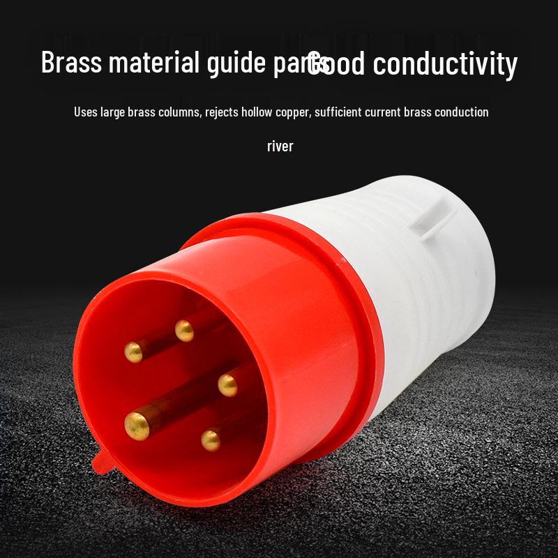 Waterproof IP44 Surface Mounted Industrial Power Socket Plug (3/4/5 Core)