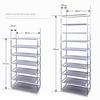 Fashionable Room-saving 9 Lattices Non-woven Fabric Shoe Rack Gray