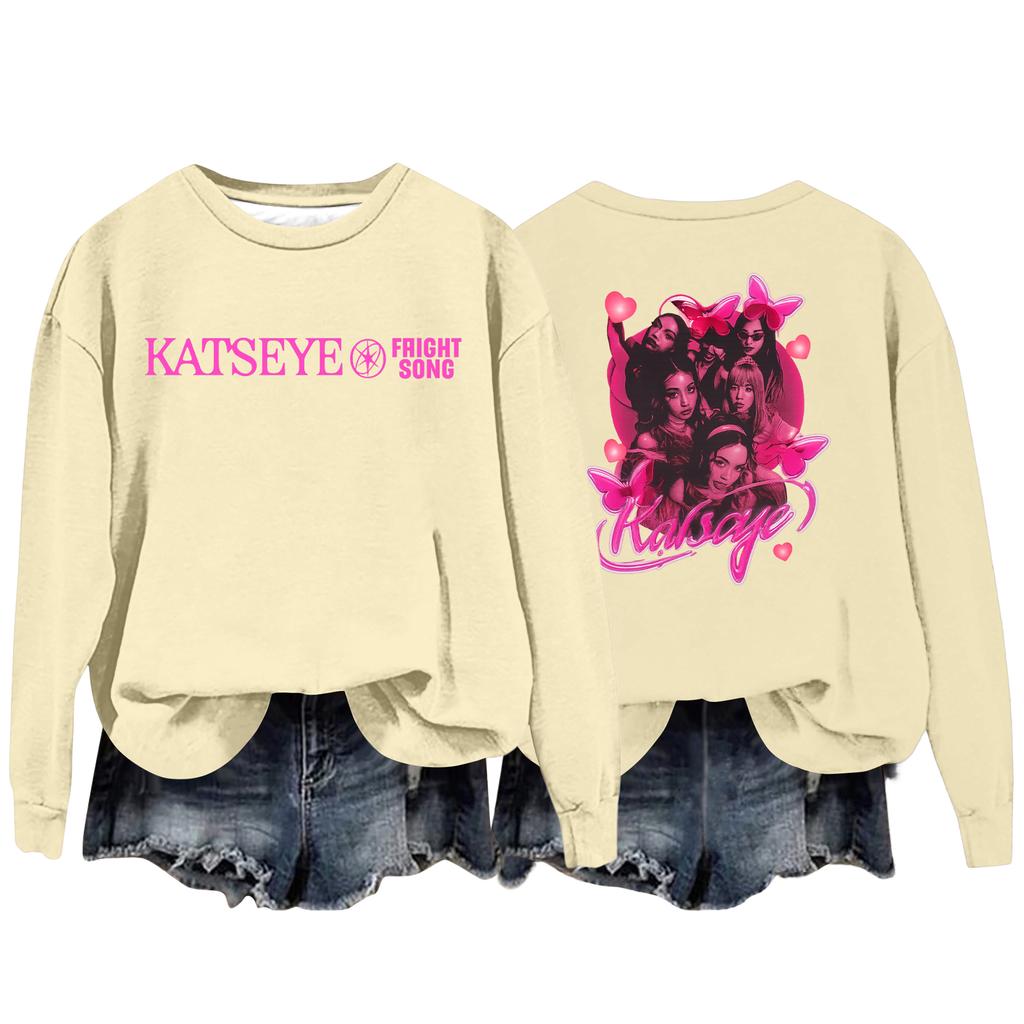 Hanorac larg casual de damă cu mânecă lungă și imprimeu