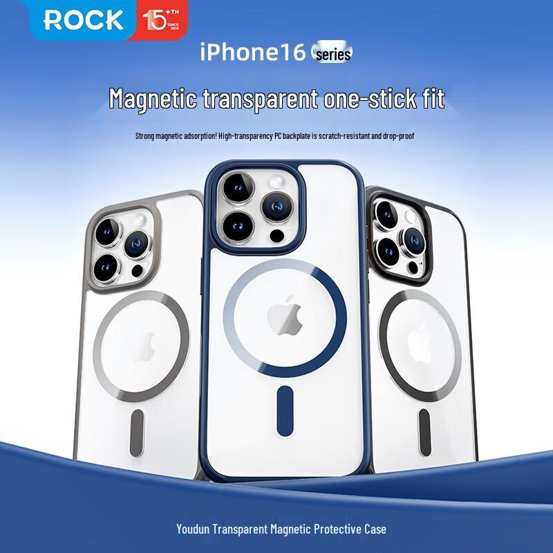 

ROCK Magnetic Transparent Case for iPhone 16 Plus