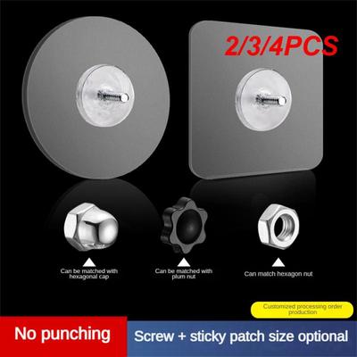 2/3/4 Peças Parche de Parafuso Sem Prego Impermeável Sem Furo M5 Gadgets de Armazenamento Doméstico Gancho para Quadro de Fotos Sem Perfuração Adesivo Forte